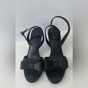 Tony Bianco Black Sandals with Slingback and Bow